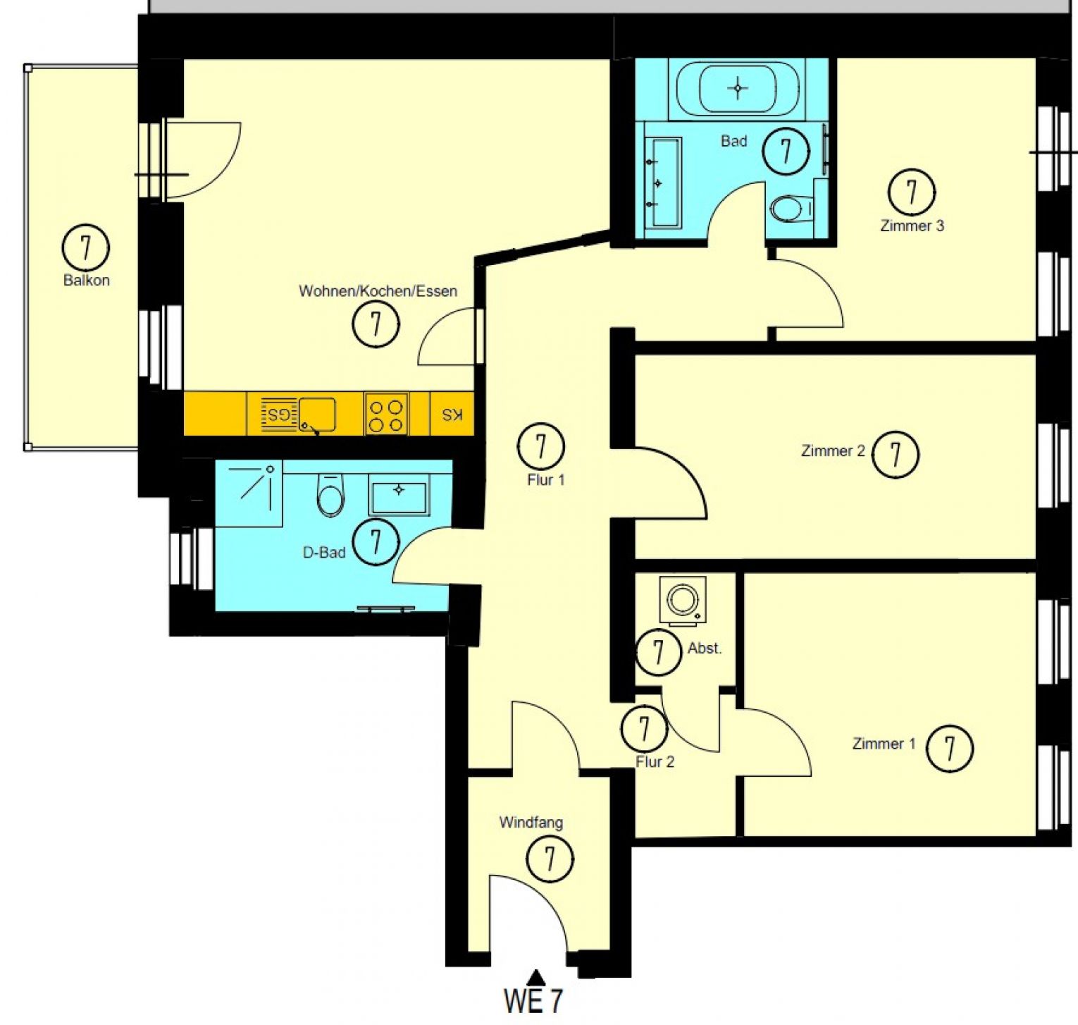 Erstbezug • 4-Raum Wohnung • Sonnenberg • Chemnitz • Fußbodenheizung • modern saniert • mieten