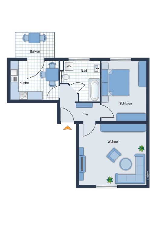 Kapitalanlage • vermietete 2-Zimmer • mit Balkon • Tageslichtbad • ruhige Wohnsiedlung