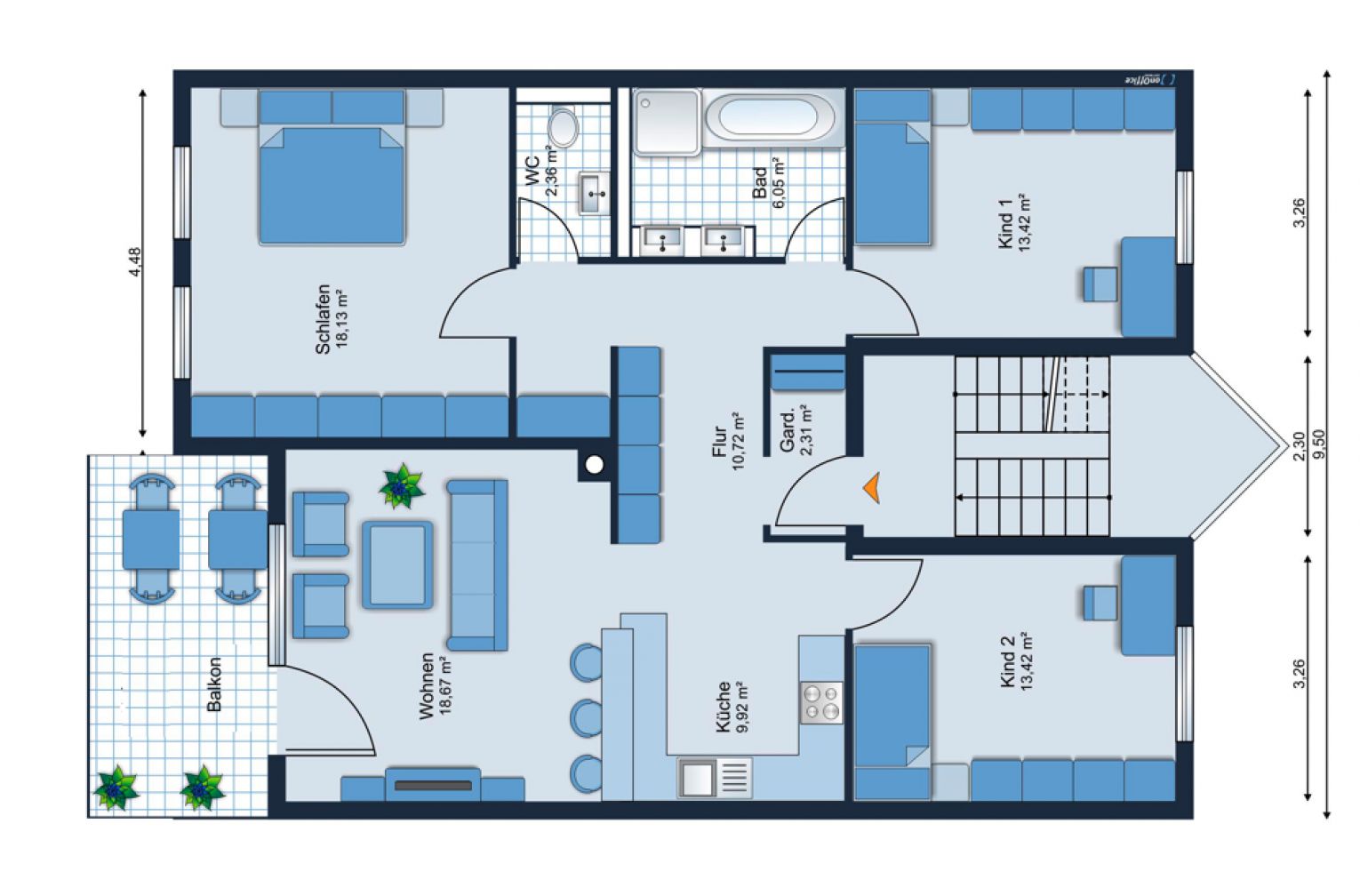 große Sonnenterrasse • 4-Zimmer • Wanne und Dusche • NOLTE-Einbauküche • Erdgeschoss • nicht Warten!