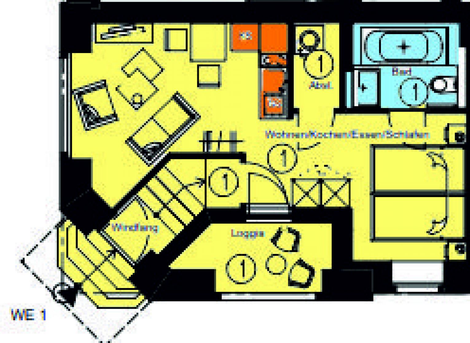 Loggia • Tageslichtbad • ERSTBEZUG • 1-Raum Wohnung • Chemnitz • Sonnenberg • schnell sein lohnt sich