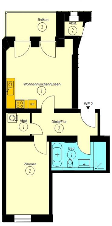 Erstbezug • 2- Zimmer • zur Miete • ebenerdige Dusche • modern • Balkon • Sonnenberg • in Chemnitz