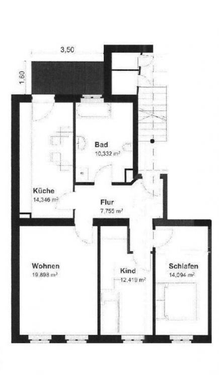 3 Raumwohnung • Fussbodenheizung • Balkon •  TOP-Tageslichtbad • jetzt reservieren und mieten