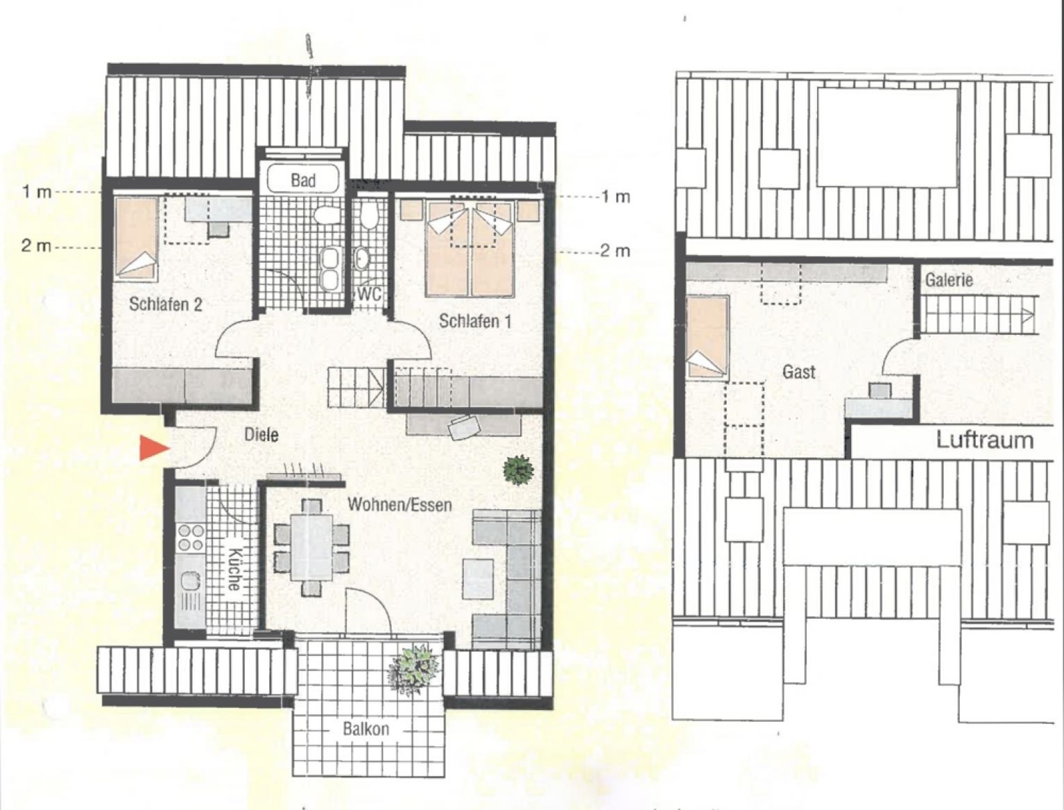 Balkon • Stellplatz • ruhig • schöner Grundriss • 4 Zimmer Wohnung  • Röhrsdorf • bald wieder frei