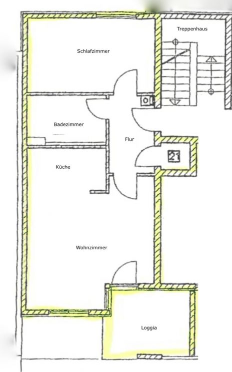 2-Raum Wohnung • Loggia • jetzt mieten • in Gablenz • kurze Wege zur Uni