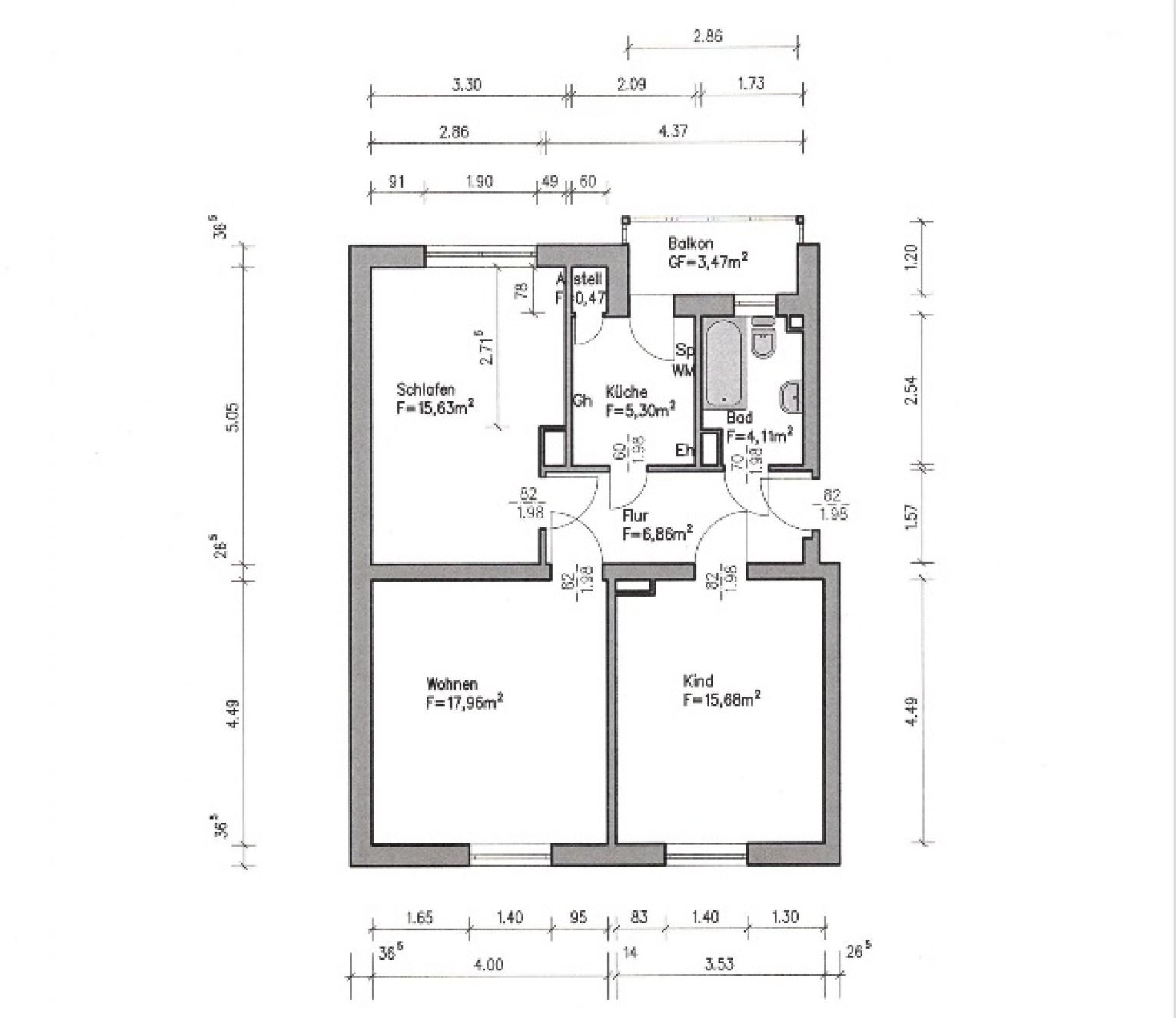 3 Zimmer • verglaster Balkon • Hochparterre • Tageslichtbad mit Wanne • grüner Hausgarten • TOP !