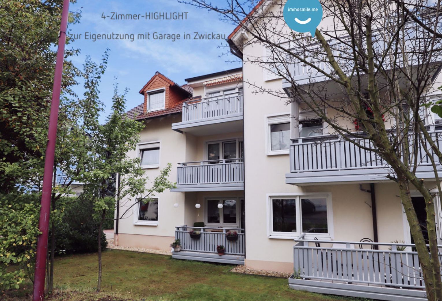 4-Zimmer • mit Balkon • Einbauküche • Abstellraum • Garage + Stellplatz • Zwickau • zur Eigennutzung