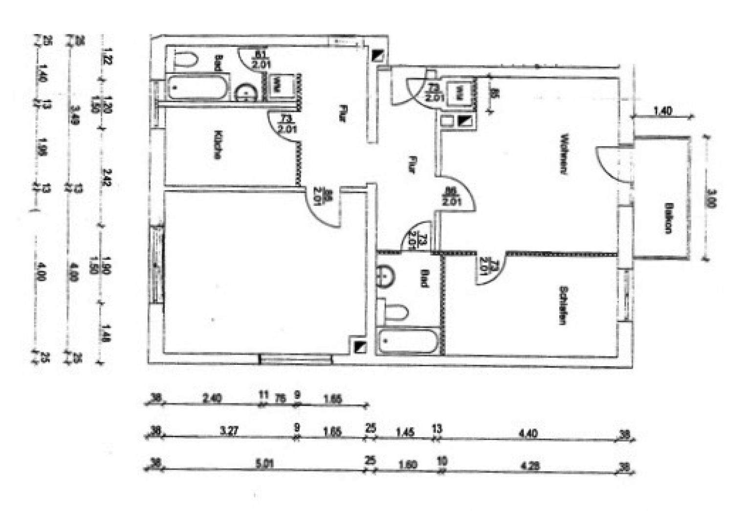 3 Zimmer • Laminat • Hochparterre • 2 Bäder • Balkon • Fussbodenheizung • energetisch saniert • TOP