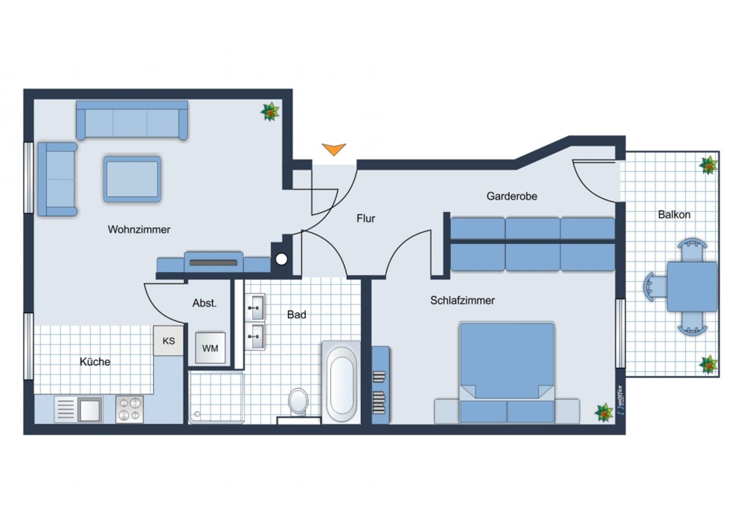 Erstbezug • 2-Raum Wohnung • Chemnitz • Balkon • Fußbodenheizung • Lutherviertel • jetzt anrufen