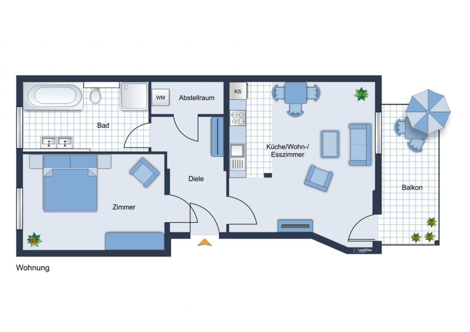 Fußbodenheizung • 2-Raum Wohnung • Erstbezug • Balkon • Lutherviertel • jetzt schnell sein