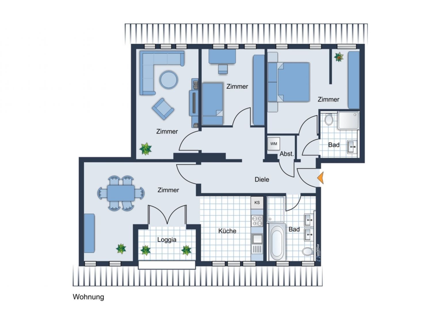 Erstbezug • 4-Raum Wohnung • Chemnitz • Lutherviertel • Tageslichtbad • offene Küche • jetzt mieten