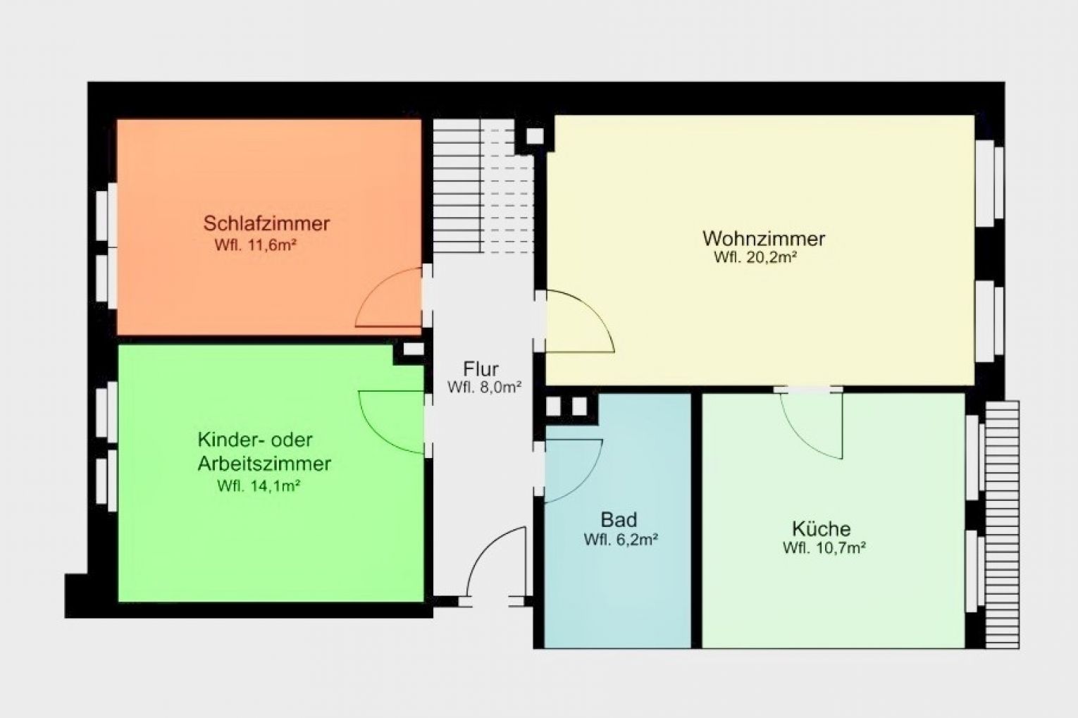 Dachterrasse mit tollem Ausblick • 4-Zimmer • Wohnküche • Laminat • Individuell einrichtbar