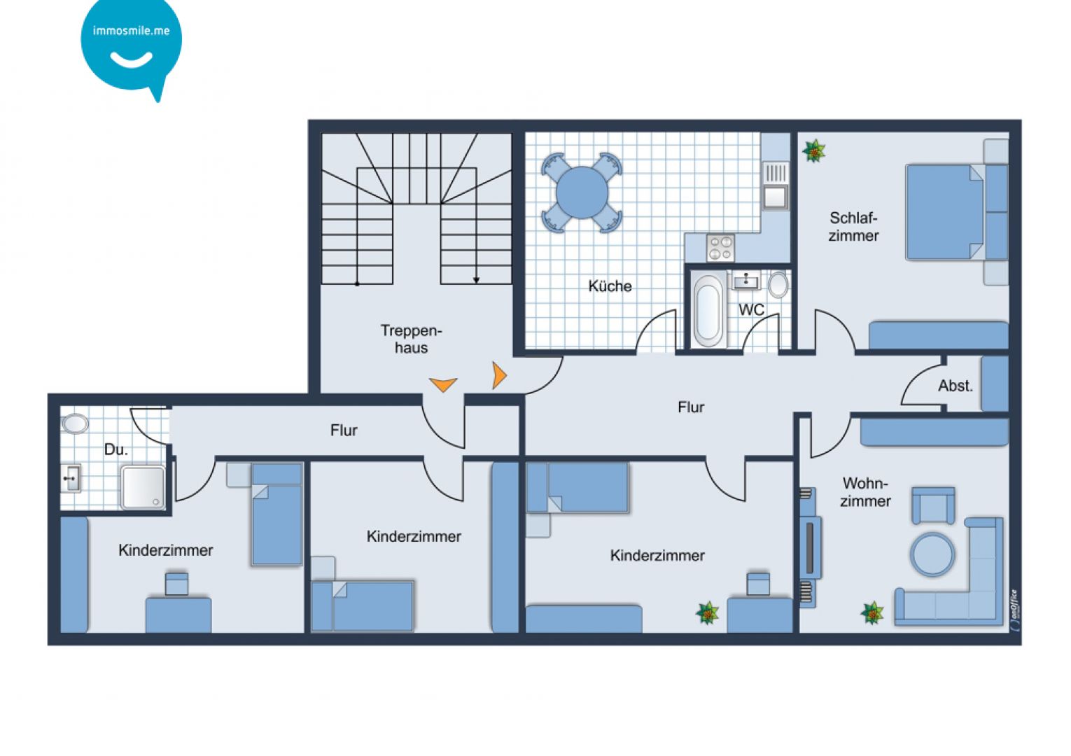 5-Raum Wohnung in Chemnitz • Einbauküche • 
2 Bäder • Laminat • Wanne & Dusche • jetzt anrufen!