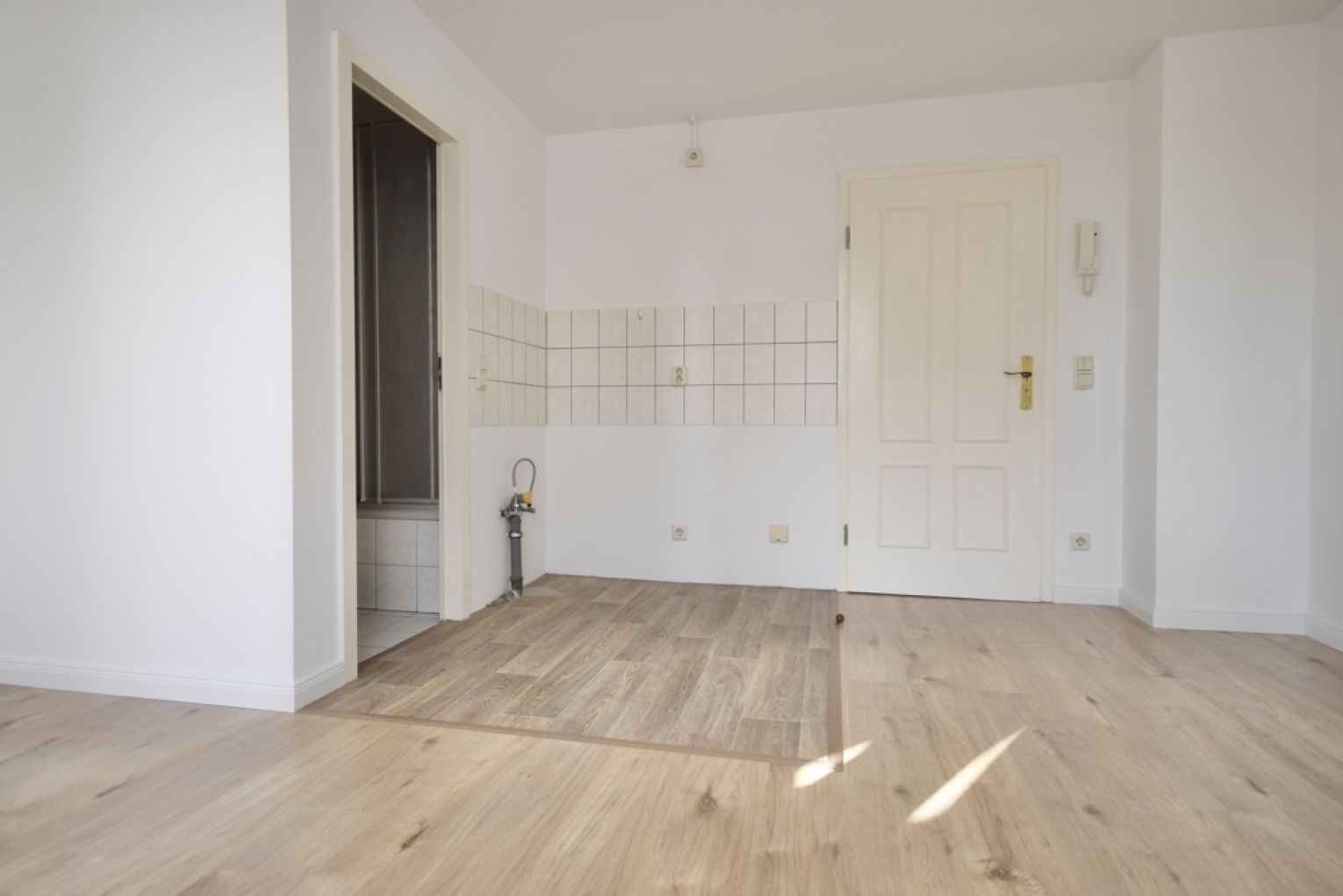 Dachgeschoss • Kaßberg • 1 Raum Apartment • Bad mit Dusche • neues Laminat • zur Miete