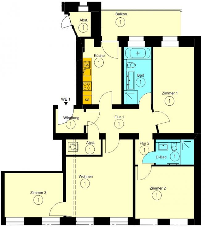 4-Zimmer • Erstbezug • Erdgeschoss • 2 Bäder  • Fußbodenheizung • Besichtigungstermin vereinbaren