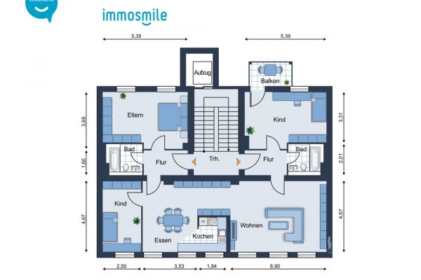 Laminat • 4-5 Raum • Aufzug • Bad mit Wanne/Dusche • Schloß-Chemnitz • zentrumsnah • Änderung mögl.!