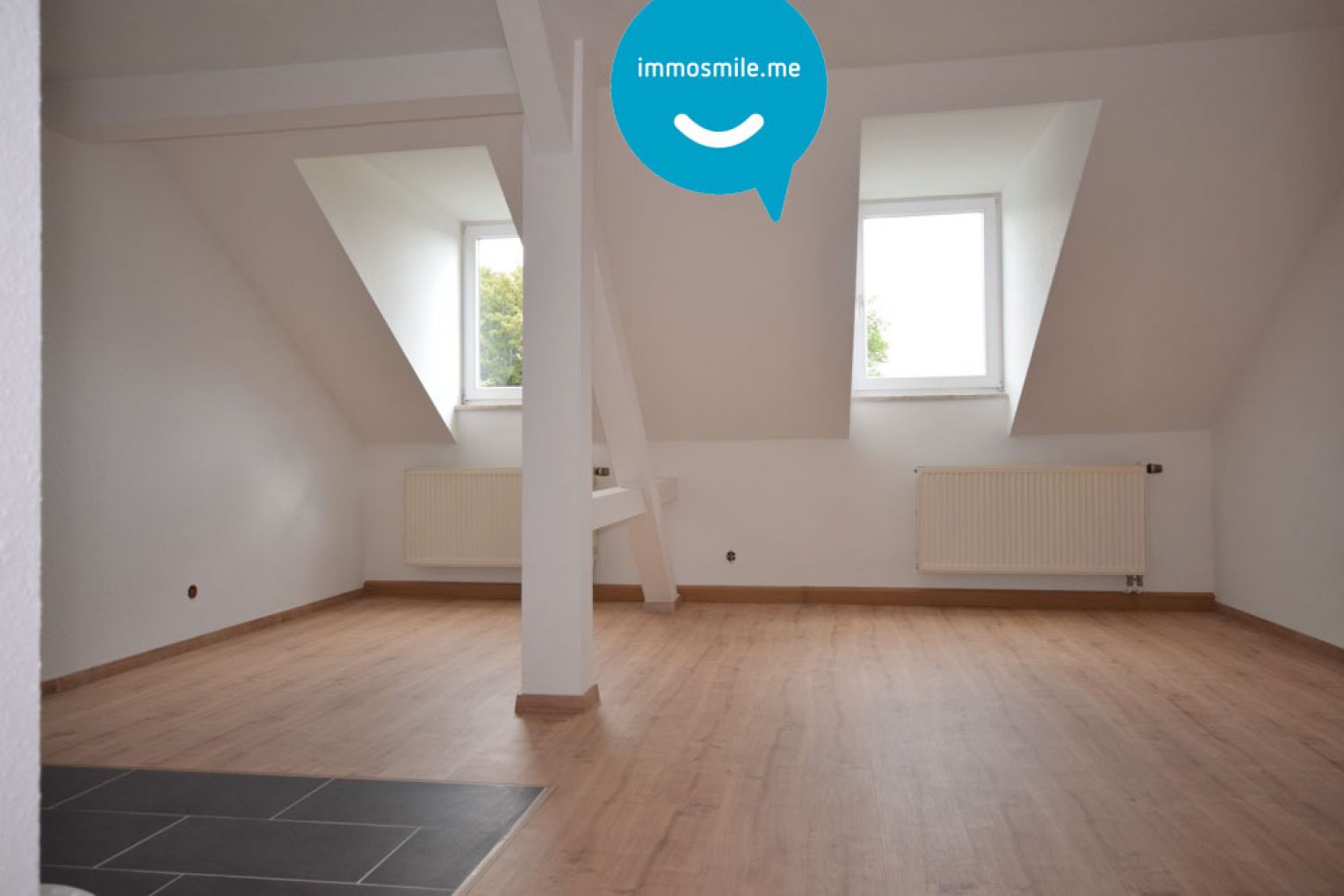 Dachgeschoss • Kaßberg • 2 Raum Apartment • Bad mit Dusche • neues Laminat • zur Miete • Kaßberg