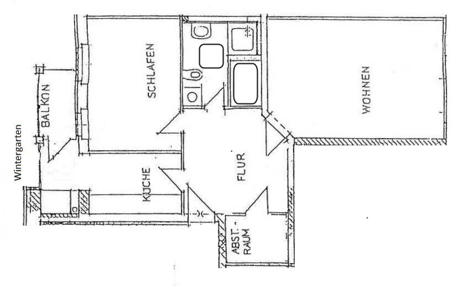 Neue Bodenbeläge • Balkon • Wintergarten • Bad mit Wanne+Dusche • 2-Zimmer • Laminat • Anschauen !?