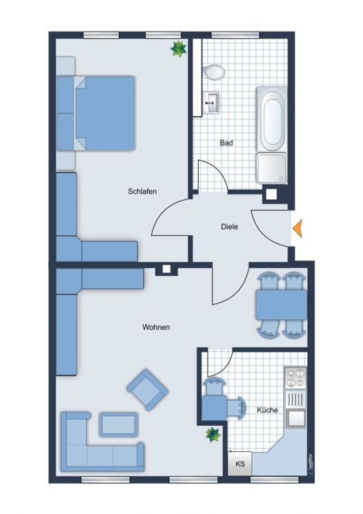 Zentrum • Erdgeschoss • 2 Raummietwohnung • Stellplatz • gute Infrastruktur • gleich anschauen