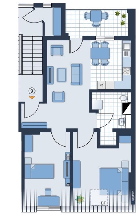 zur Miete • Dachgeschoss • hochwertige Ausstattung • Einbauküche • Balkon • Erstbezug • Sonnenberg