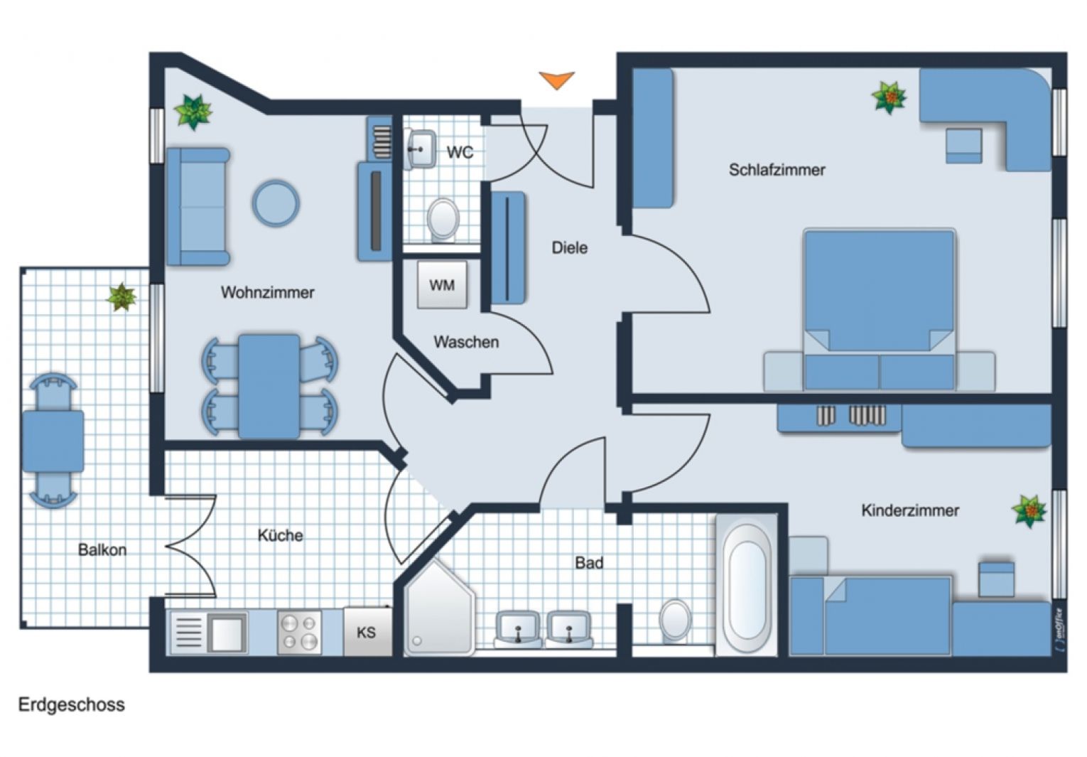 Balkon • 3-Raum Wohnung • Erstbezug • Fußbodenheizung • Parkett • jetzt anrufen