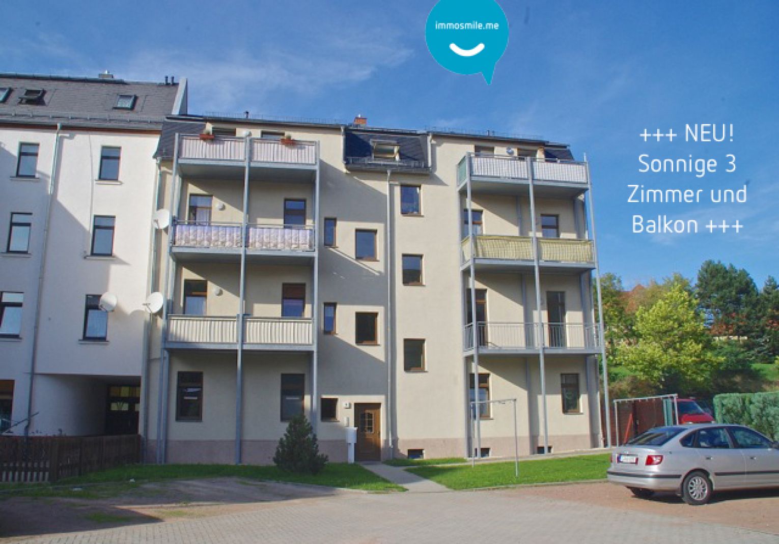 Wohnung zur Miete • Limbach-Oberfrohna • 3 Zimmer • großer Balkon • Stellplatz • gleich anschauen!