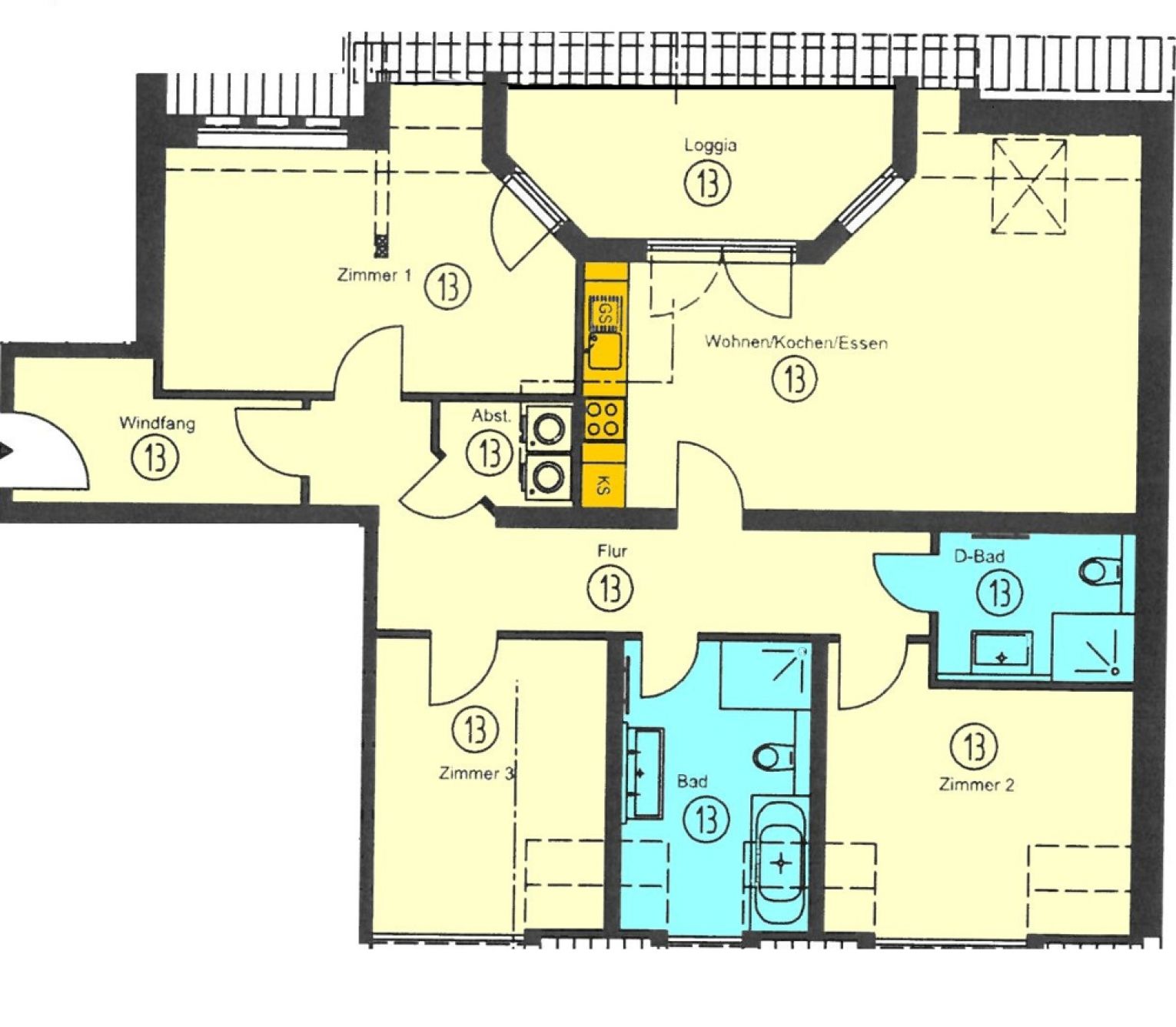 4-Raum Wohnung in Chemnitz • Loggia • Tageslichtbad • ERSTBEZUG • Sonnenberg • jetzt mieten