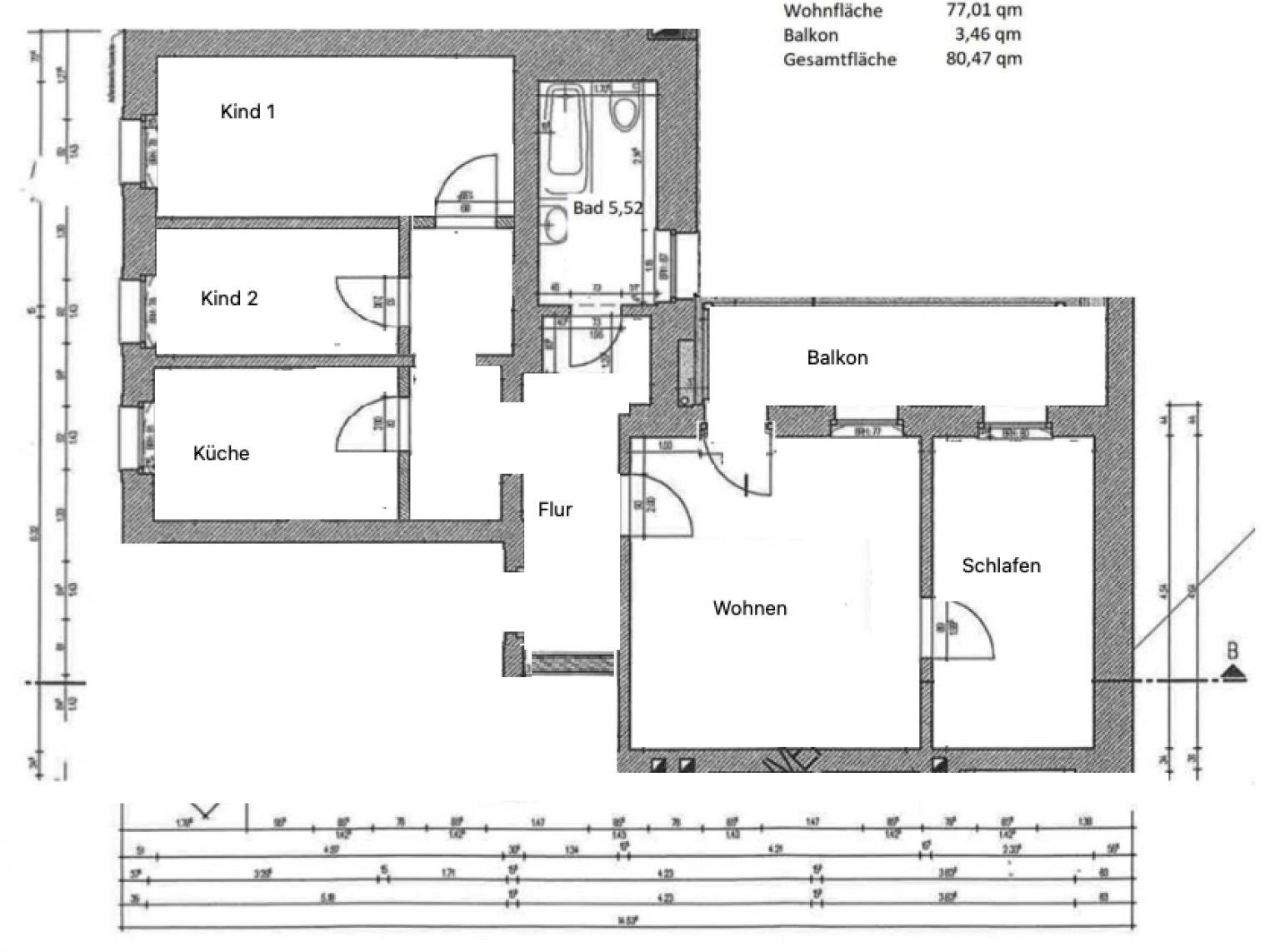 4-Raum • Frankenberg • Balkon • Haus mit Lift • Bad mit Wanne und Fenster • neues Laminat • Chic