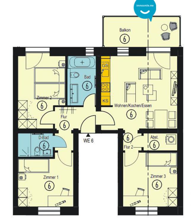 4-Zimmer • Erstbezug • Sonnenberg • 2 Bäder • Erdgeschoss • Fußbodenheizung • schnell sein