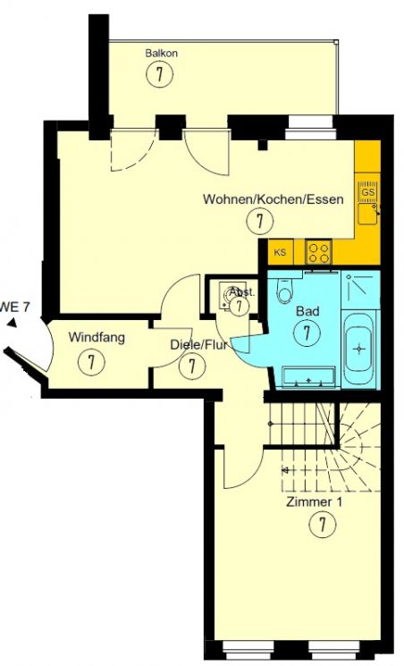 Maisonette- Wohnung • Dachgeschoss • Erstbezug • Sonnenberg • 3 Zimmer • Balkon • jetzt Mieten