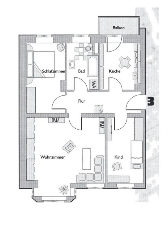 Altendorf • 3-Raum Wohnung • in Chemnitz • mit Balkon • Stellplatz • zur Miete • jetzt besichtigen