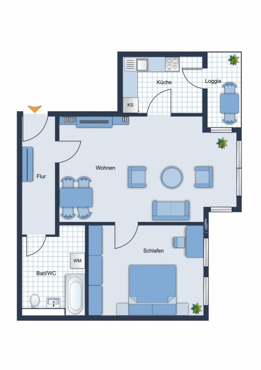 KAßBERG • 2-Zimmer • Loggia • moderner Grundriss • Erker-Wohnzimmer •bald wieder frei!