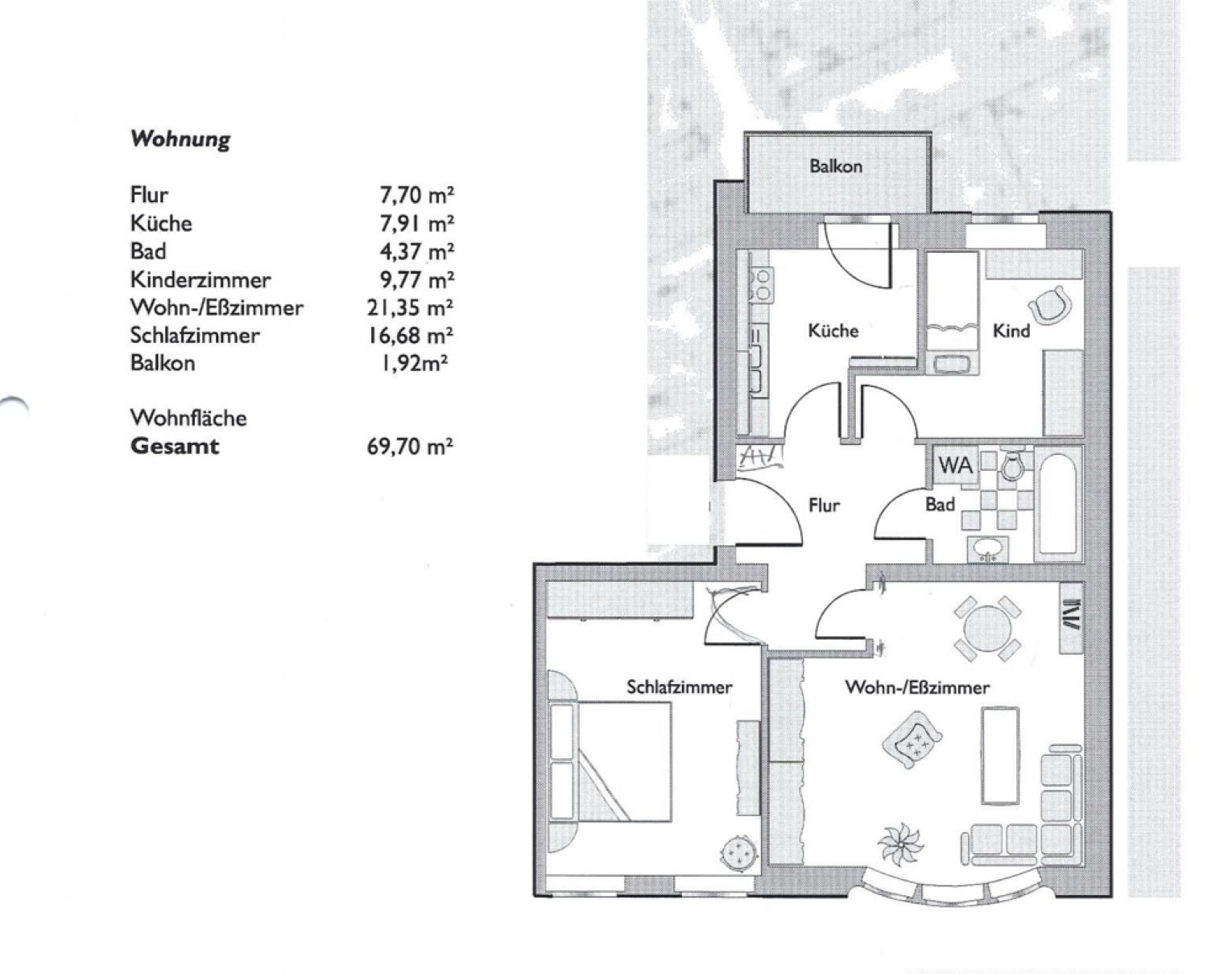 Altendorf • 3-Raum Wohnung • in Chemnitz • mit Balkon • Stellplatz • zur Miete • jetzt besichtigen