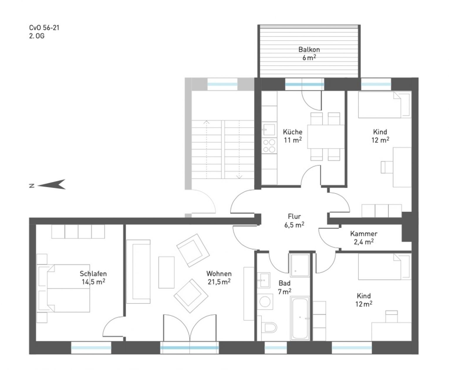 4 Zimmer • Südbalkon • Laminat • Stellplatz • Fussbodenheizung • Bad mit Fenster & Wanne • mieten!?