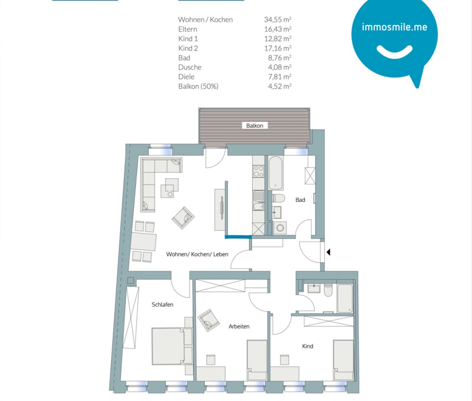 4-Raum Wohnung • Erstbezug • Fußbodenheizung • moderne Bäder • Balkon • Mieten • Termin vereinbaren