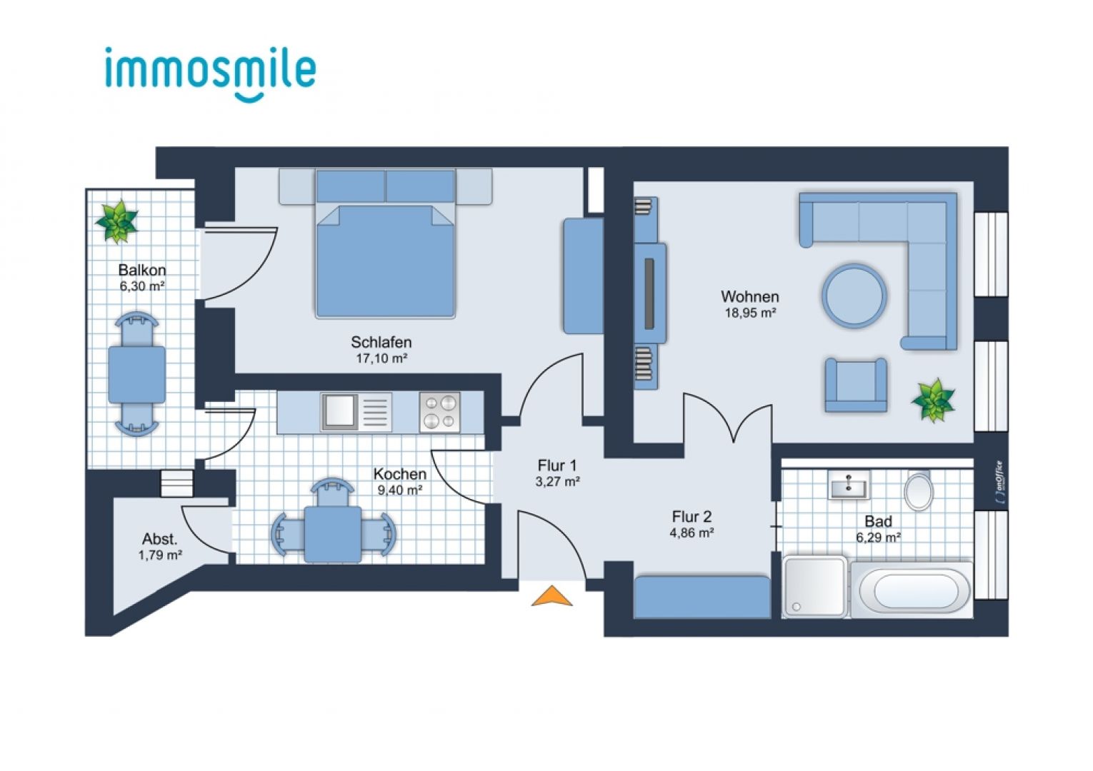 Kaßberg • Chemnitz • zur Miete • 2 Zimmer • Einbauküche • Balkon • Tageslichtbad • jetzt anrufen