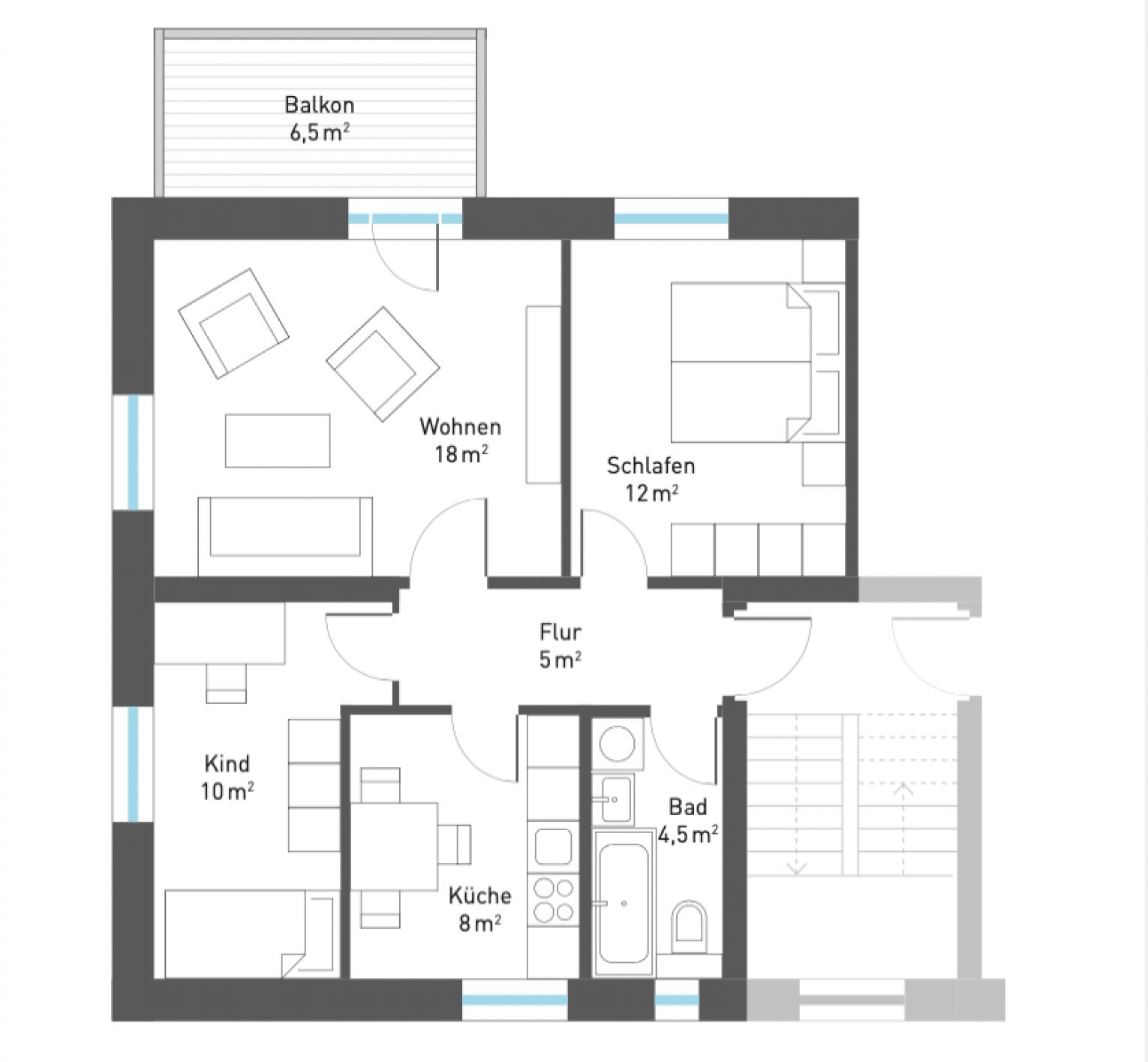 3-Raum • Tageslichtbad mit Wanne • am Heimgarten • Balkon • Top-Preis! • Fussbodenheizung