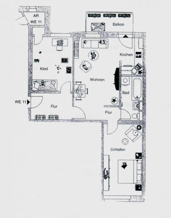 Eigentumswohnung • 3 Zimmer • mit Balkon • vermietet • Chemnitz-Kaßberg • zum Kauf