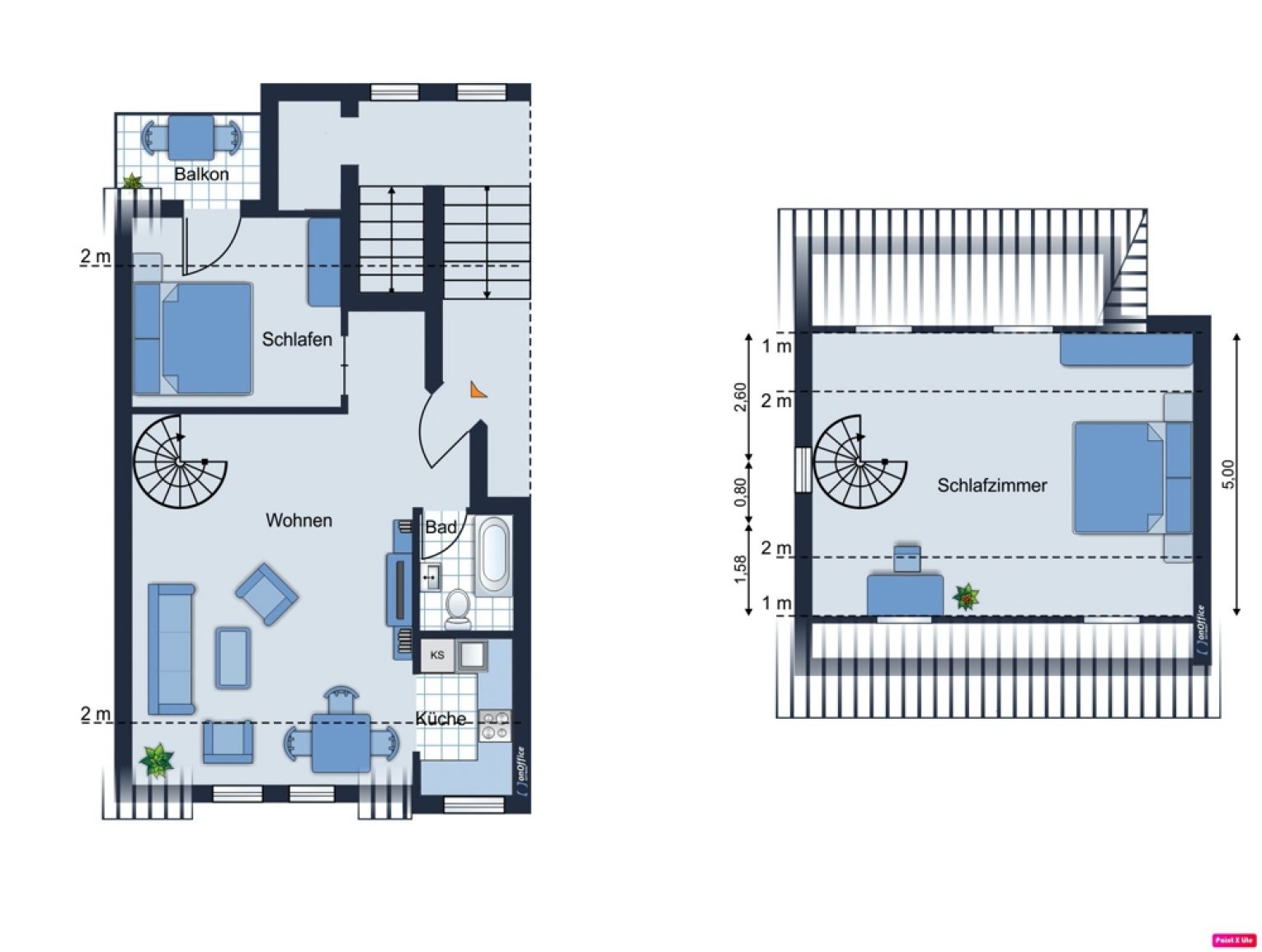 Limbach-Oberfrohna • Dachgeschoss • Maisonette • Südbalkon • 3-Zimmer • Bad mit Wanne • Zentrum