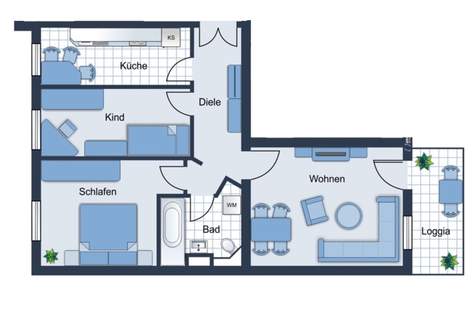 3 Zimmer • in Hilbersdorf • Chemnitz • mit Balkon • vermietet • solide Kapitalanlage