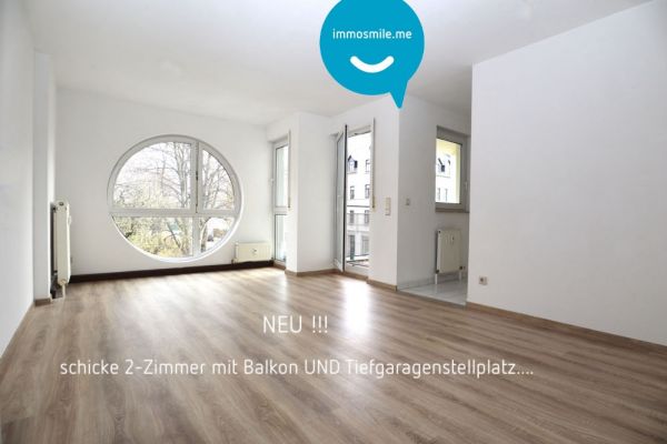 2 Zimmer • individuell • mit Aufzug • Balkon • lichtdurchflutete Räume • mit Stellplatz