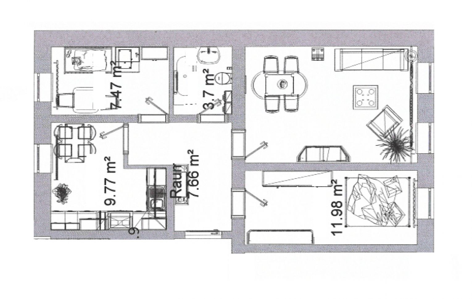 3 Zimmer • Sonnenbalkon • innenliegendes Bad mit Wanne • Laminat • Gablenz • Termin machen!?