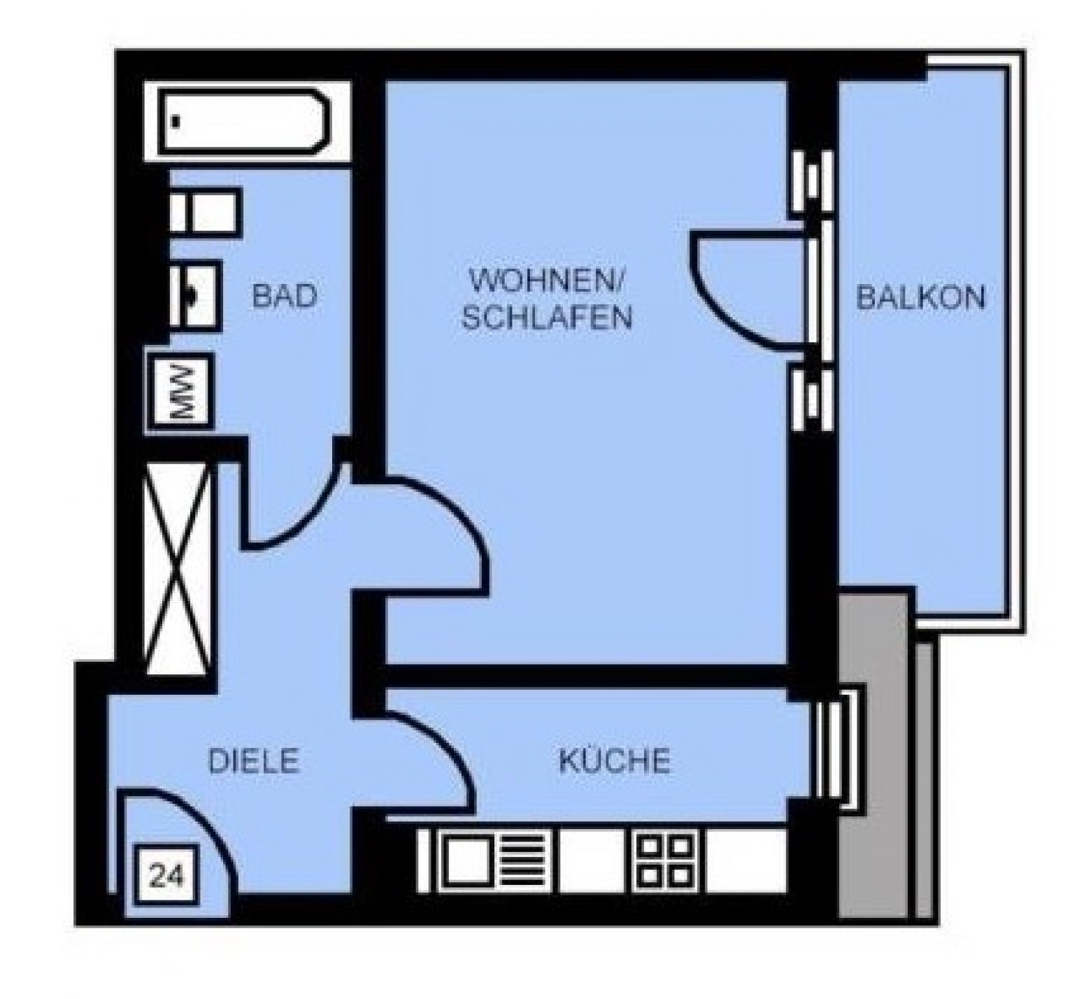 Kapitalanlage • Dachgeschoss • mit Terrasse • 1-Raum • in Schloßchemnitz • vermietet