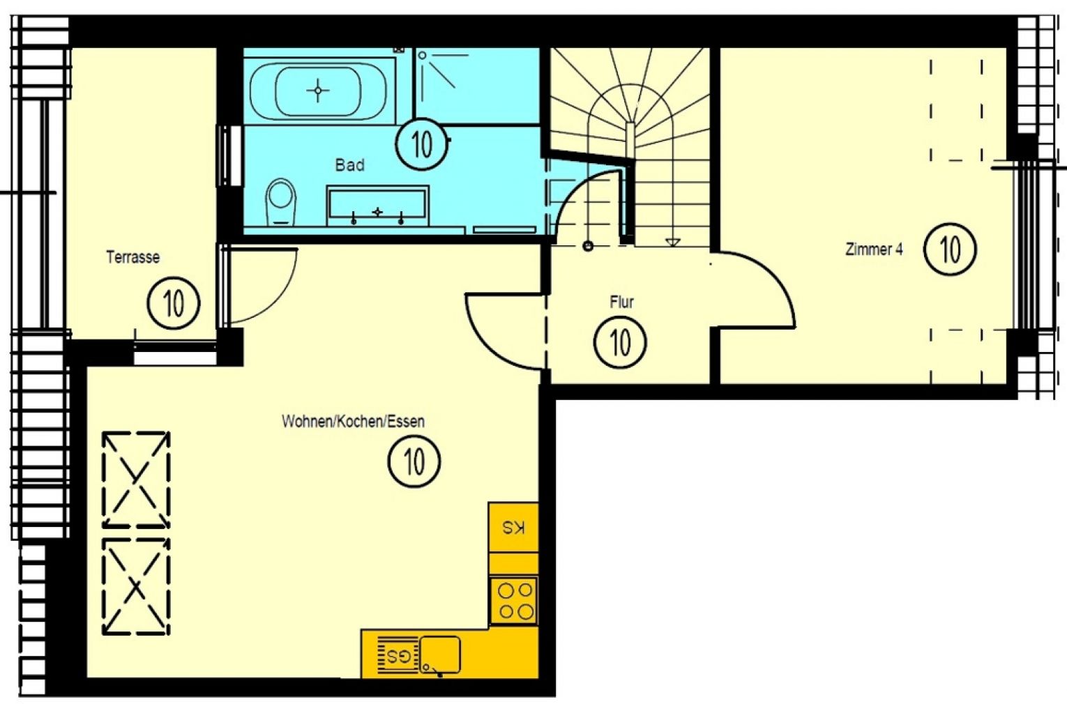 5-Zimmer • Erstbezug • Maisonette • Fußbodenheizung • Tageslichtbad • Terrasse • Balkon • Sonnenberg