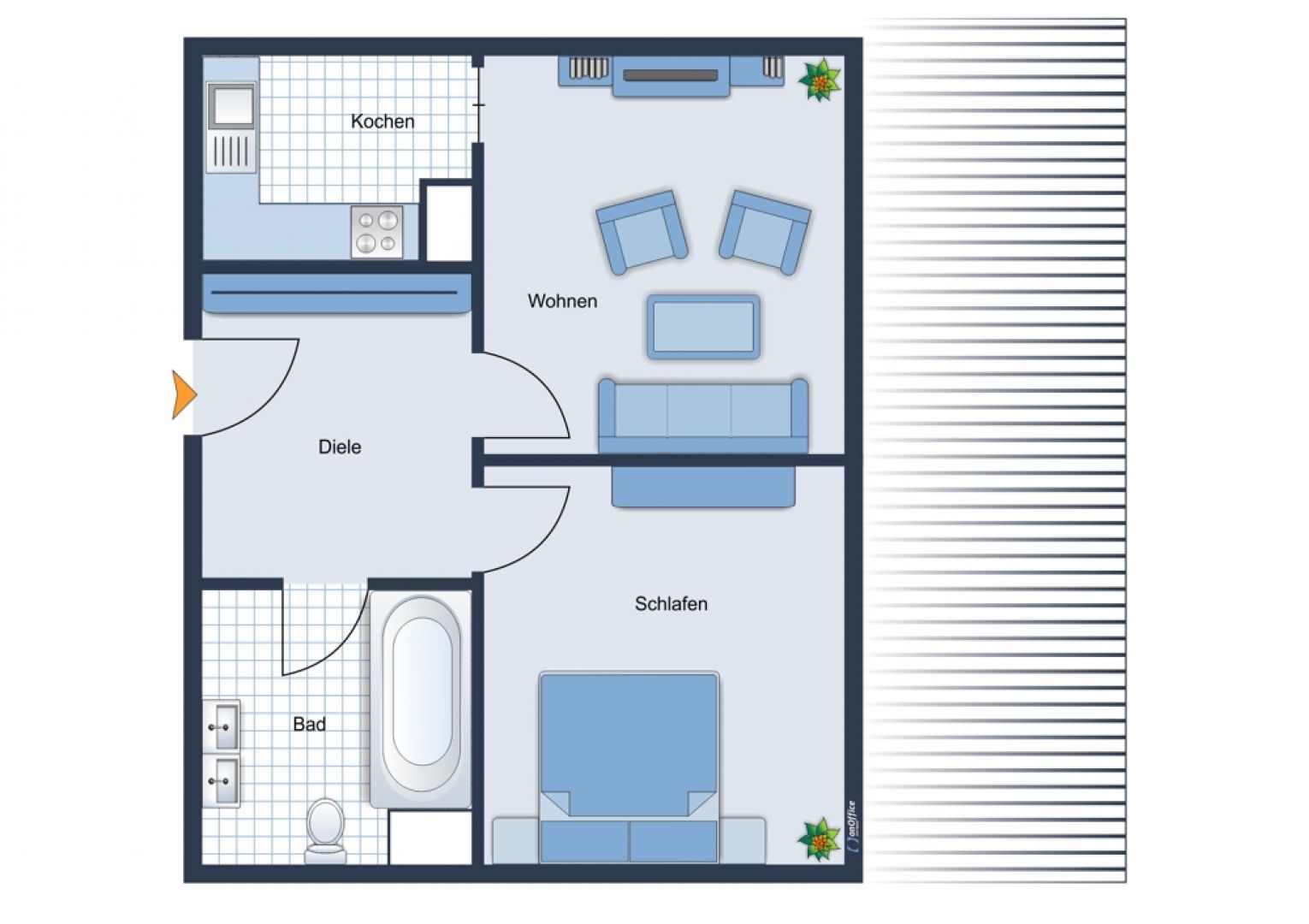 Schloßchemnitz • 2-Raum • Einbauküche • Chemnitz • erste eigene Wohnung • Single-Wohnung • Aufzug