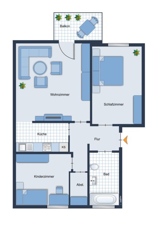 in Chemnitz • Gablenz • 3-Zimmer • mit Stellplatz • Balkon • vermietet • Renditeobjekt