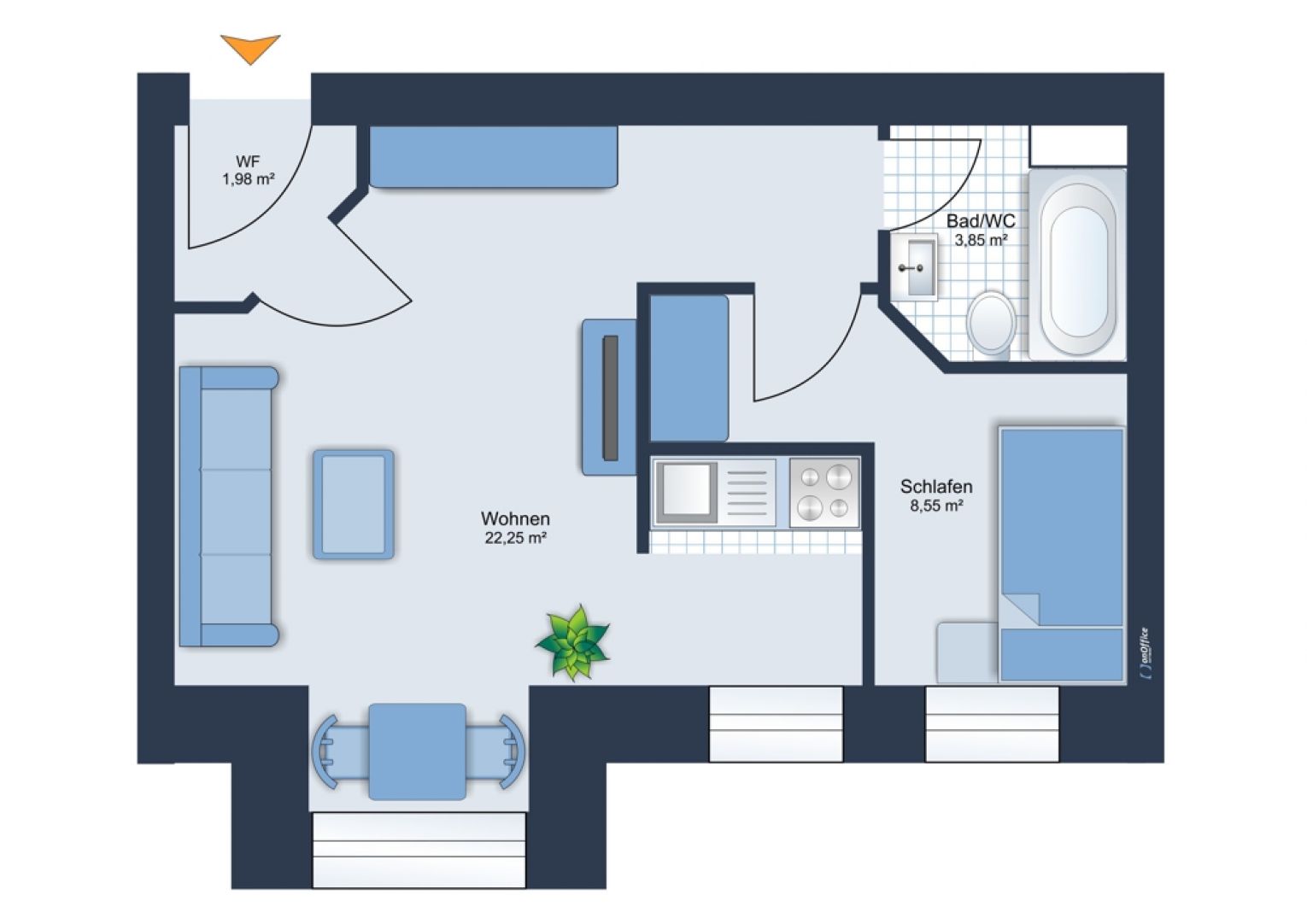 Kapitalanlage • in Chemnitz • auf dem Kaßberg • 2 Zimmer • vermietet