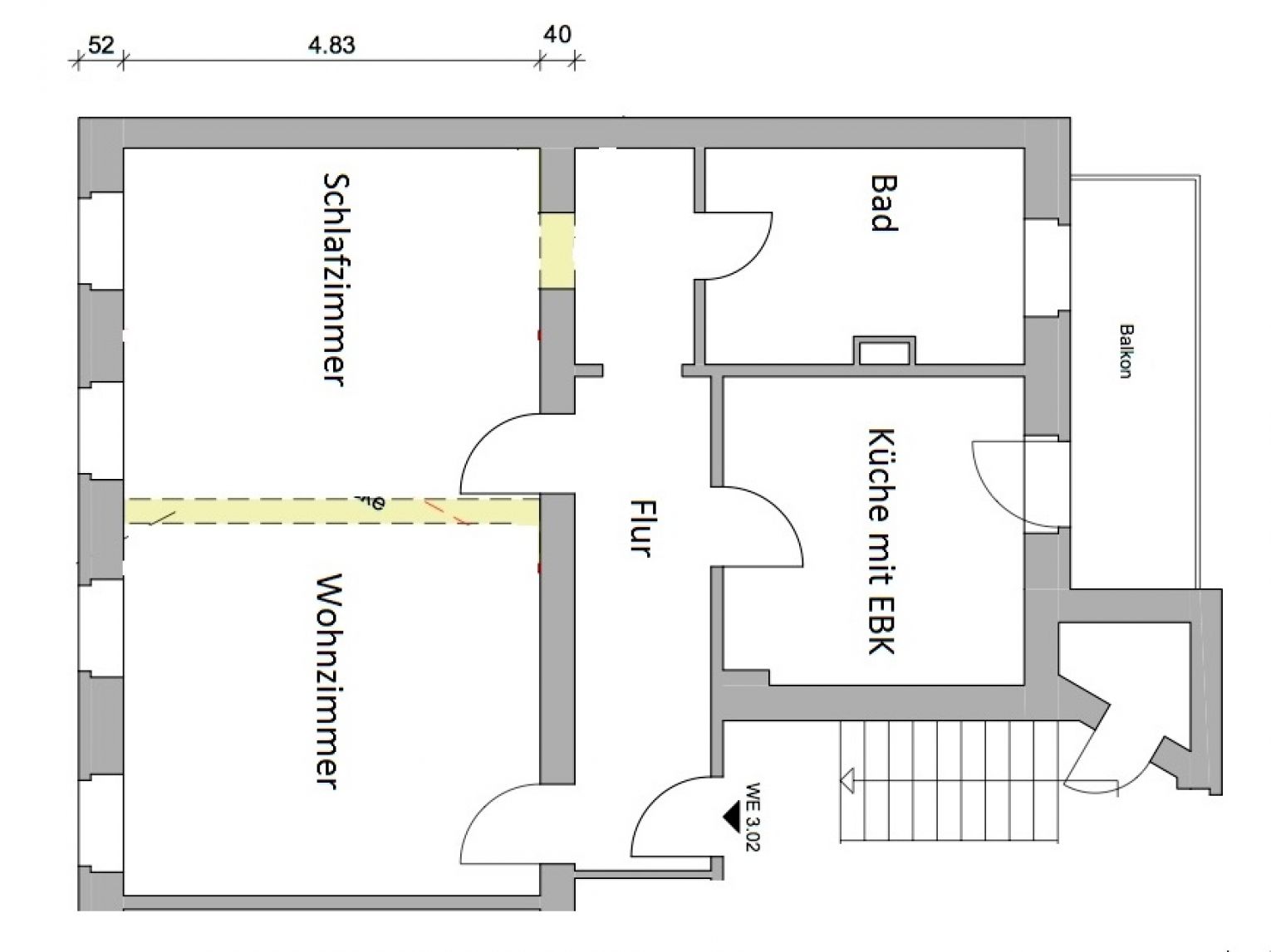 Einbauküche • Balkon • 2 Zimmer • Tageslichtbad mit Wanne • Laminat • WG tauglich • gleich anschauen