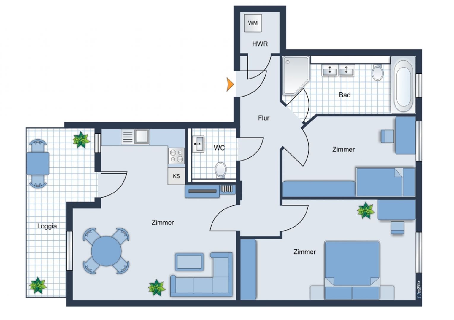 Erstbezug • 3-Raum Wohnung • Chemnitz • Balkon • Fußbodenheizung • Lutherviertel • jetzt anrufen