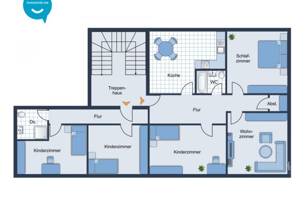 5-Raum Wohnung in Chemnitz • Einbauküche • 
2 Bäder • Laminat • Wanne & Dusche • jetzt anrufen!