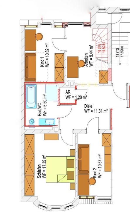 Erstbezug • 4-Raum Wohnung • Tageslichtbad • Maisonette • Kamin • modern • in Limbach-Oberfrohna